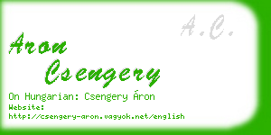 aron csengery business card